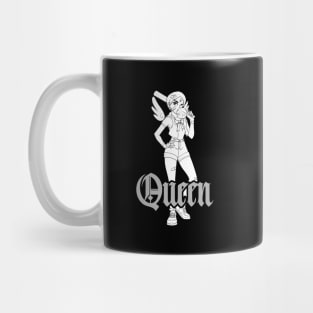 White out Anime Queen Girl with baseball bat Mug